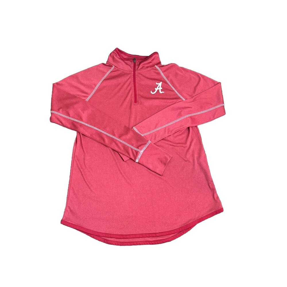 Alabama 1/4 Zip Pullover L Crimson Red Roll Tide Colosseum Athletics